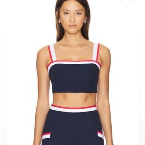 Beyond Yoga Spacedye Sea You There High Cropped Tank Nocturnal Navy Large